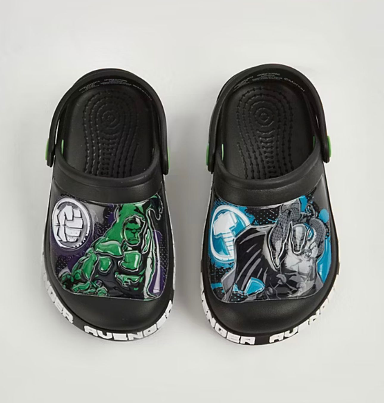 GEORGE AVENGERS BLACK CLOGS PACK OF 2