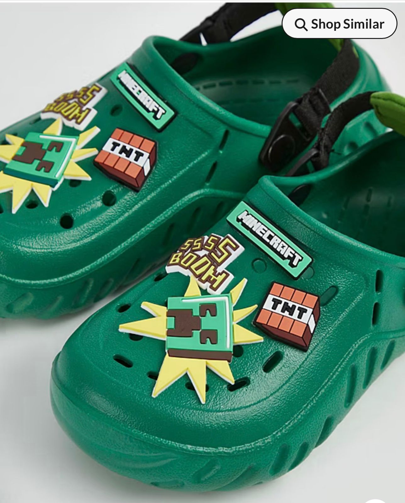 GEORGE GREEN MINECRAFT BADGE CHUNKY CLOGS