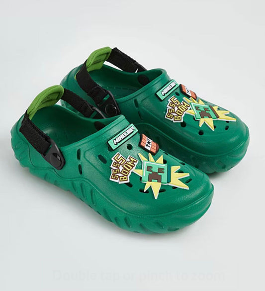GEORGE GREEN MINECRAFT BADGE CHUNKY CLOGS