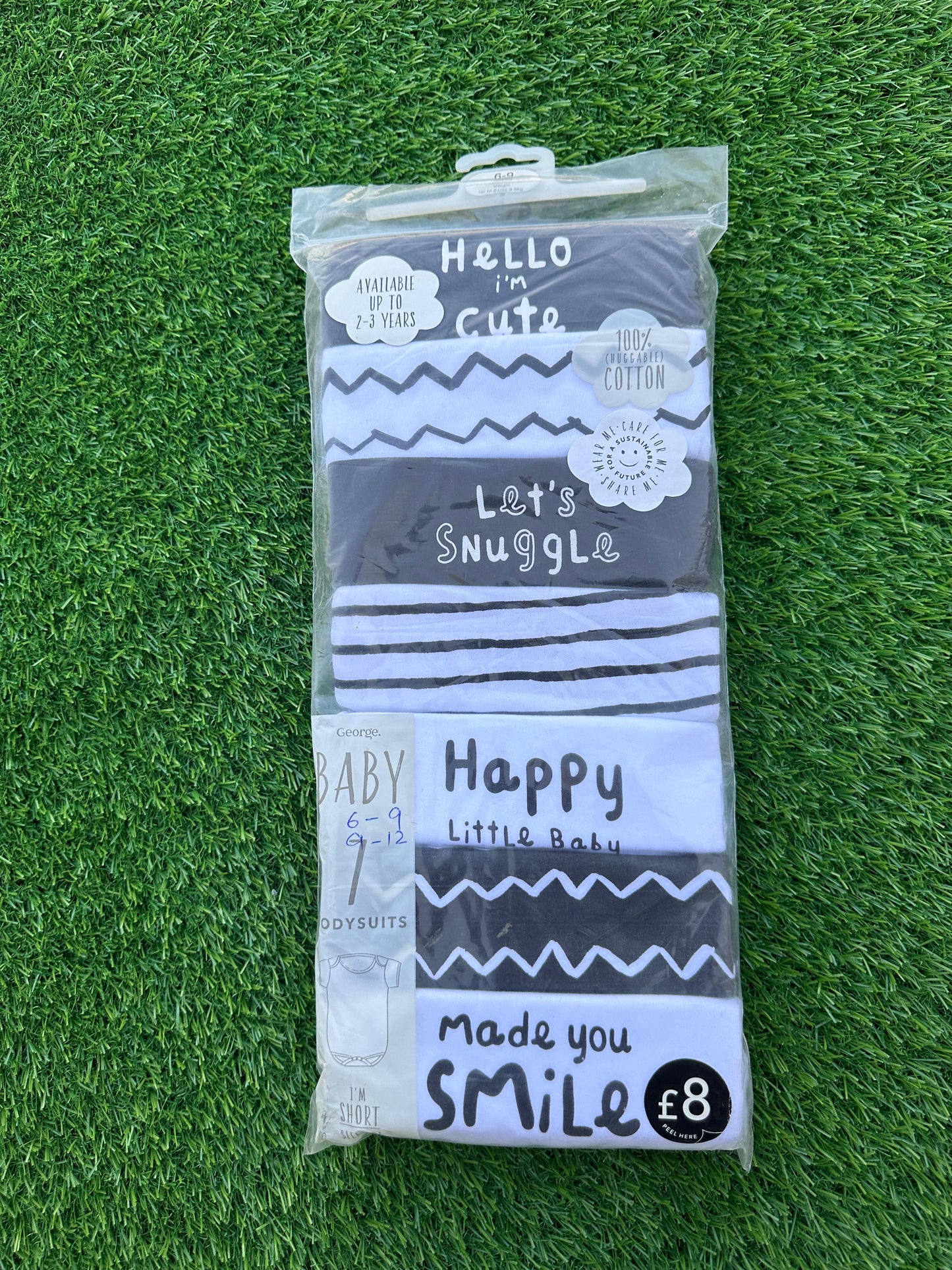 GEORGE BABY BODY SUITS PACK OF 7