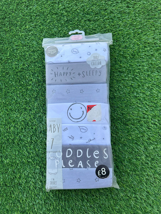 GEORGE BABY BODY SUITS PACK OF 7