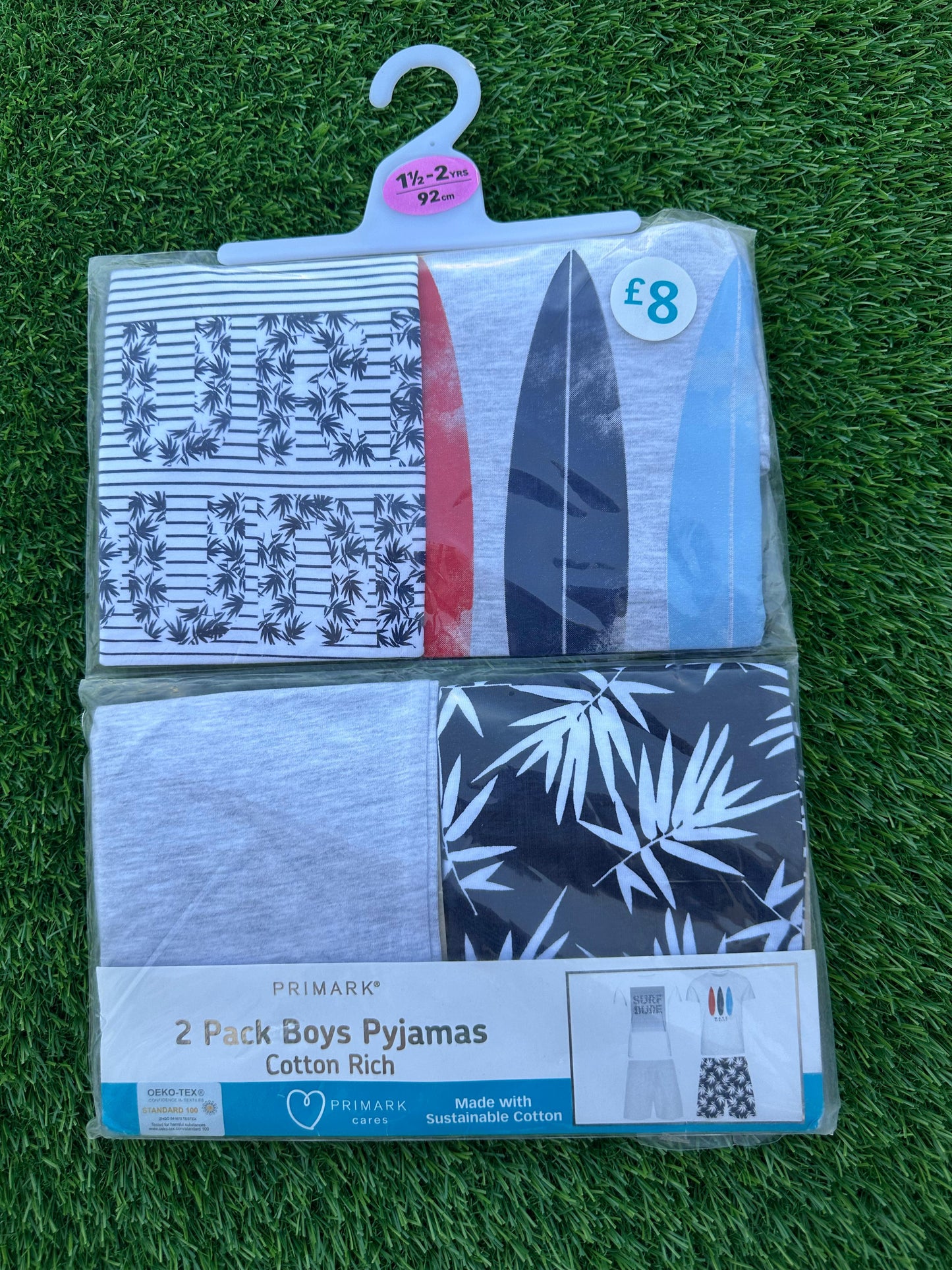 PRIMARK COTTON RICH SHORT SLEEVE SHORT LEG PJ SET PACK OF 2