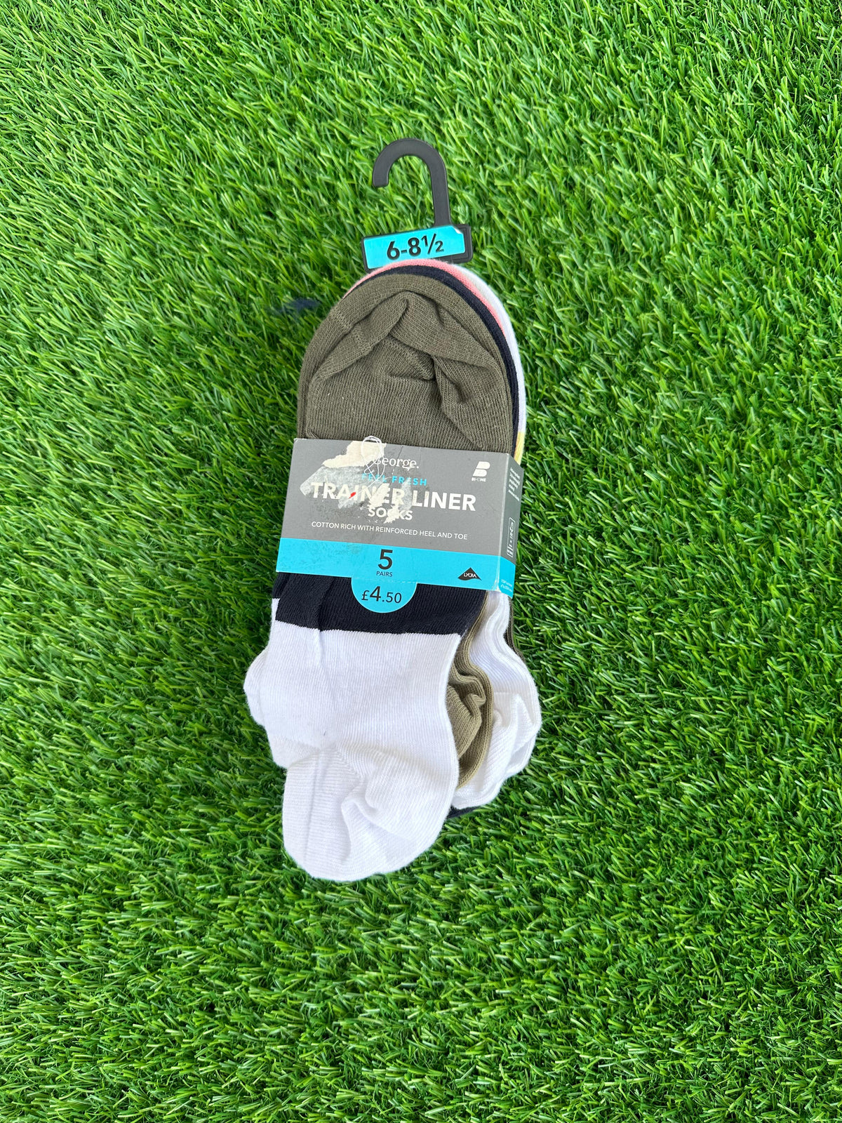 GEORGE TRAINER LINER SOCKS PACK OF 5