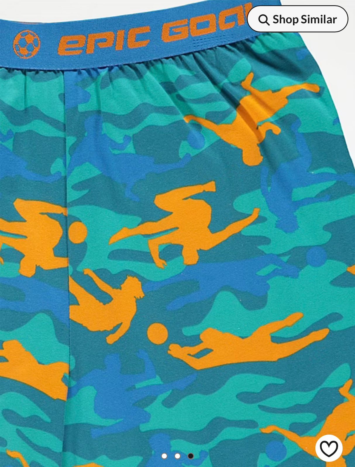 GEORGE TEAM FOOTBALL CAMOUFLAGE SHORT PJ SET