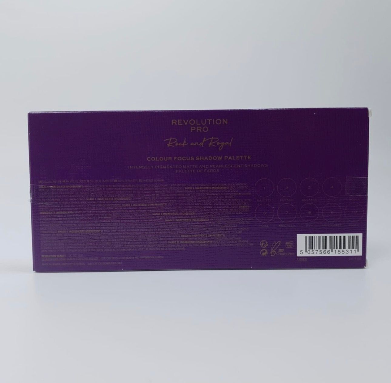 ROCK AND ROYAL BY REVOLUTION PRO COLOUR FOCOUS SHADOW PALETTE