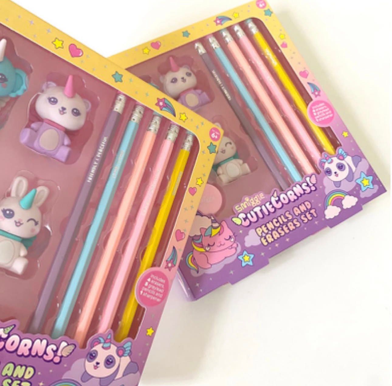 Pencils and Erasers set