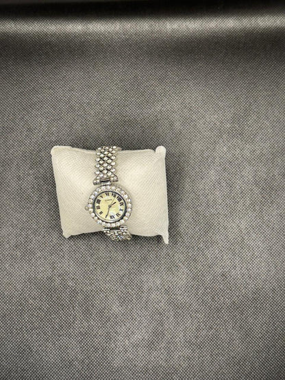 ELEGENT LUXURY WOMEN WATCH WITH A RHINESTONE ENCRUSTED BEZEL & BAND