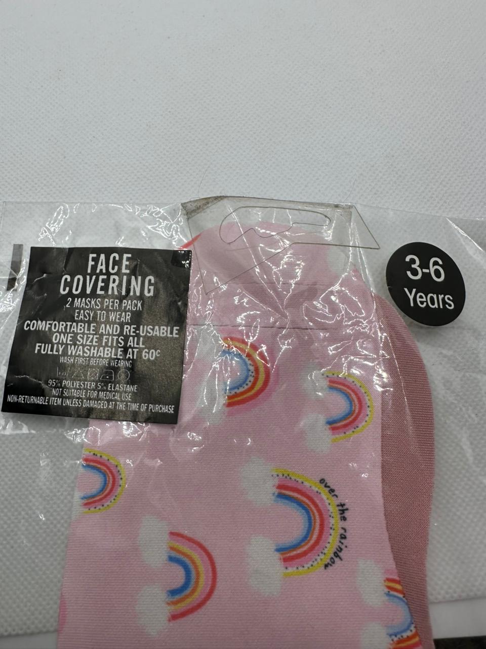 FACE COVERING COMFORTABLE WASHABLE MASK PACK OF 2