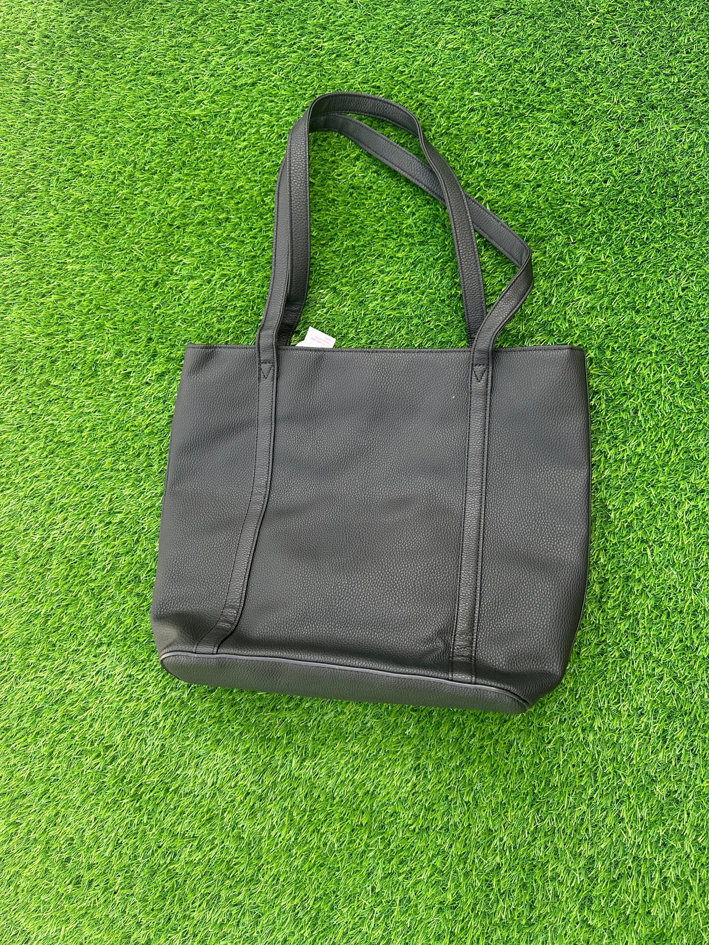 GEORGE BLACK QUILATED TOTE BAG WITH GOLDEN HEART STUDS