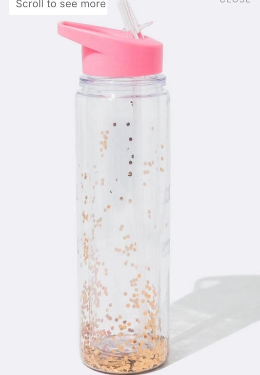 SMIGGLE SIPPER GLITTER FILLED BPA FREE WATER BOTTLE 550ML