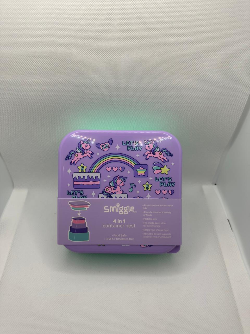 SMIGGLE 4 IN 1 BPA & PHTHALATES FREE FOOD CONTAINER NEST