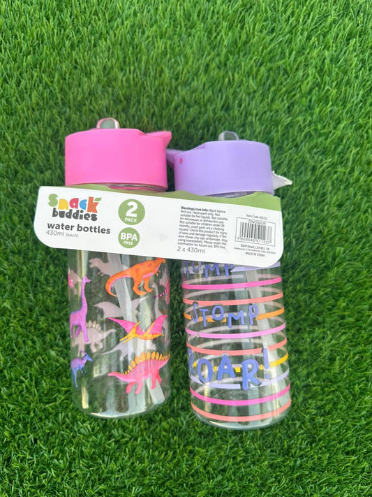 SANCK BUDDIES BPA FREE WATER BOTTLE PACK OF 2 430ML