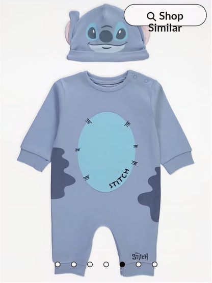 GEORGE DISNEY STICH BLUE ALL IN ONE AND HAT SET