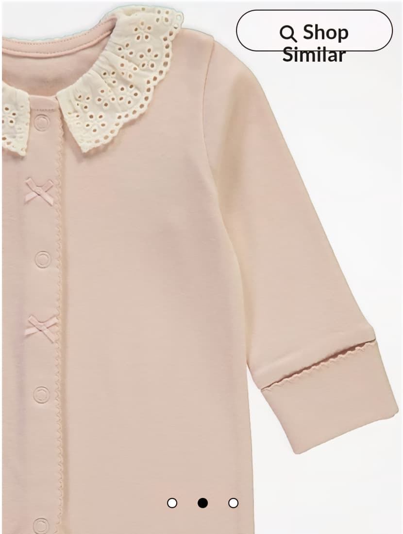 GEORGE BRODERIE COLLARED SLEEPING SUITS PACK OF 3