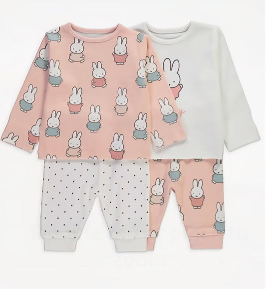 GEORGE MIFFY LONG SLEEVE & LEG PJ SET PACK OF 2