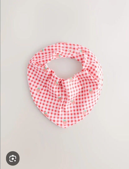 NEXT 4 PIECE BIB & HAT STRAWBERRY SET
