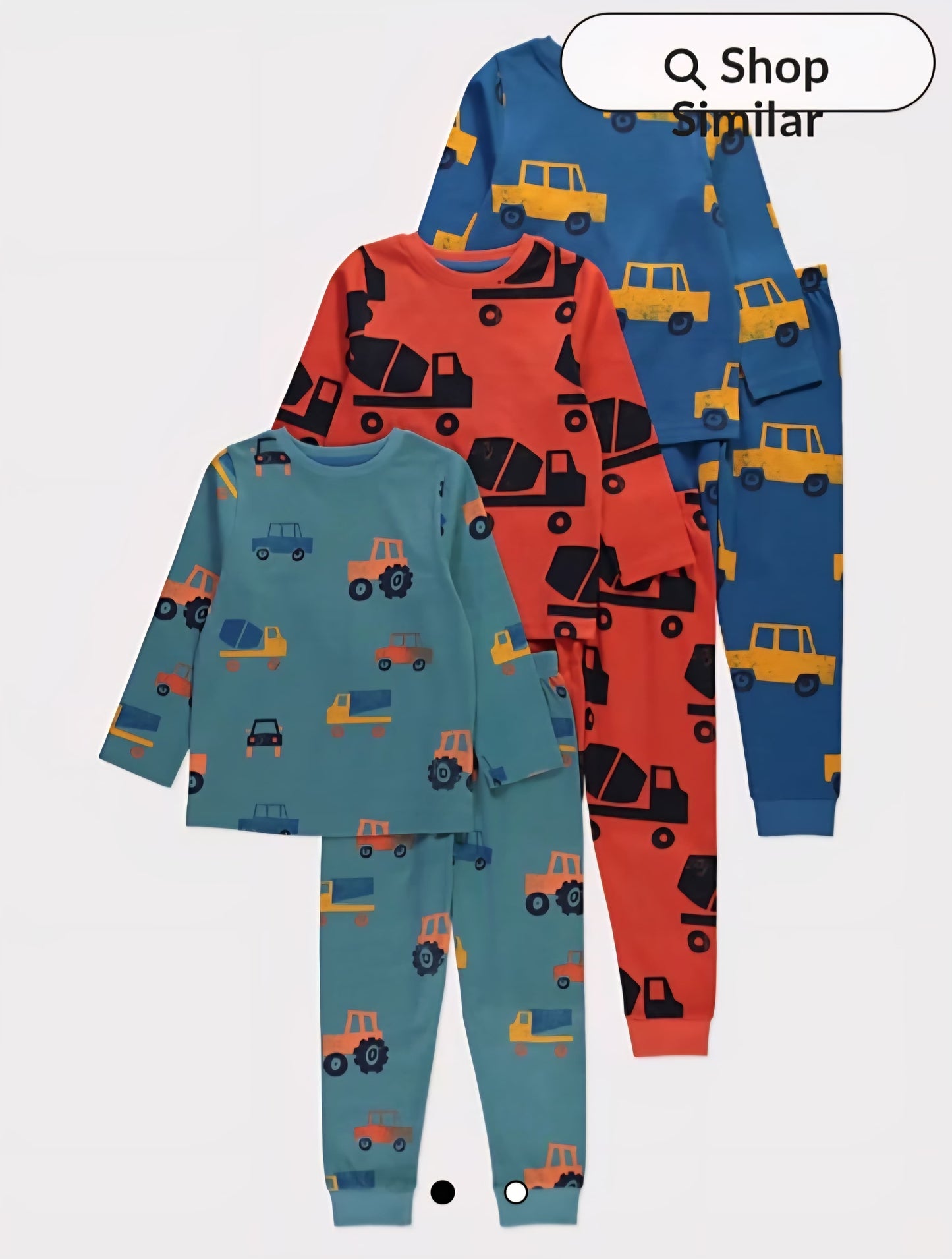 GEORGE VEHICLE LONE SLEEVE PJ SET PACK OF 3