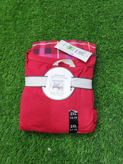 M&S COTTON PJ SET
