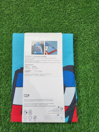 M&S MARVEL COMICS NON IRON DOUBLE QUILT COVER