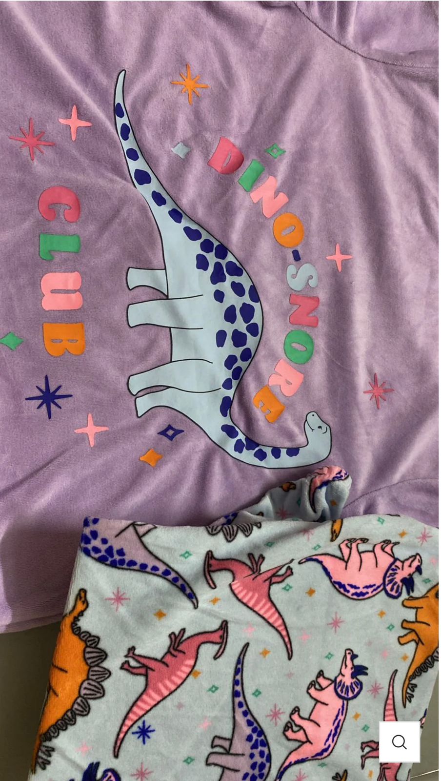 PRIMARK MULTI DINO VELVET PJ