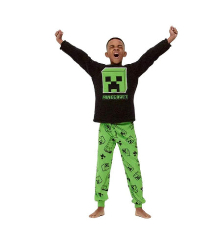 Primark Thick Fleece Minecraft Long Sleeve Pyjama