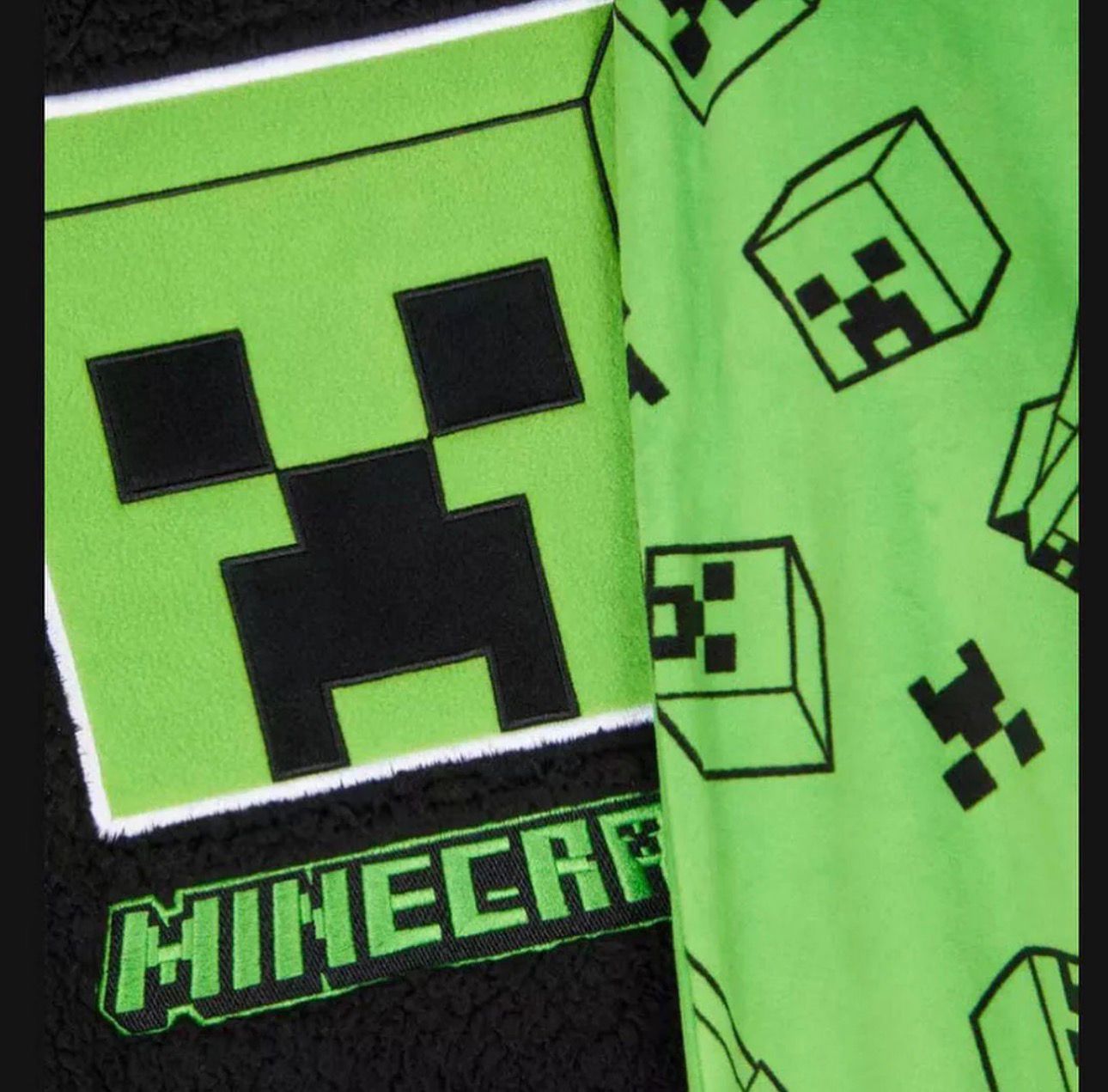 Primark Thick Fleece Minecraft Long Sleeve Pyjama