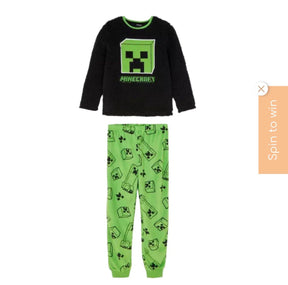 Primark Thick Fleece Minecraft Long Sleeve Pyjama
