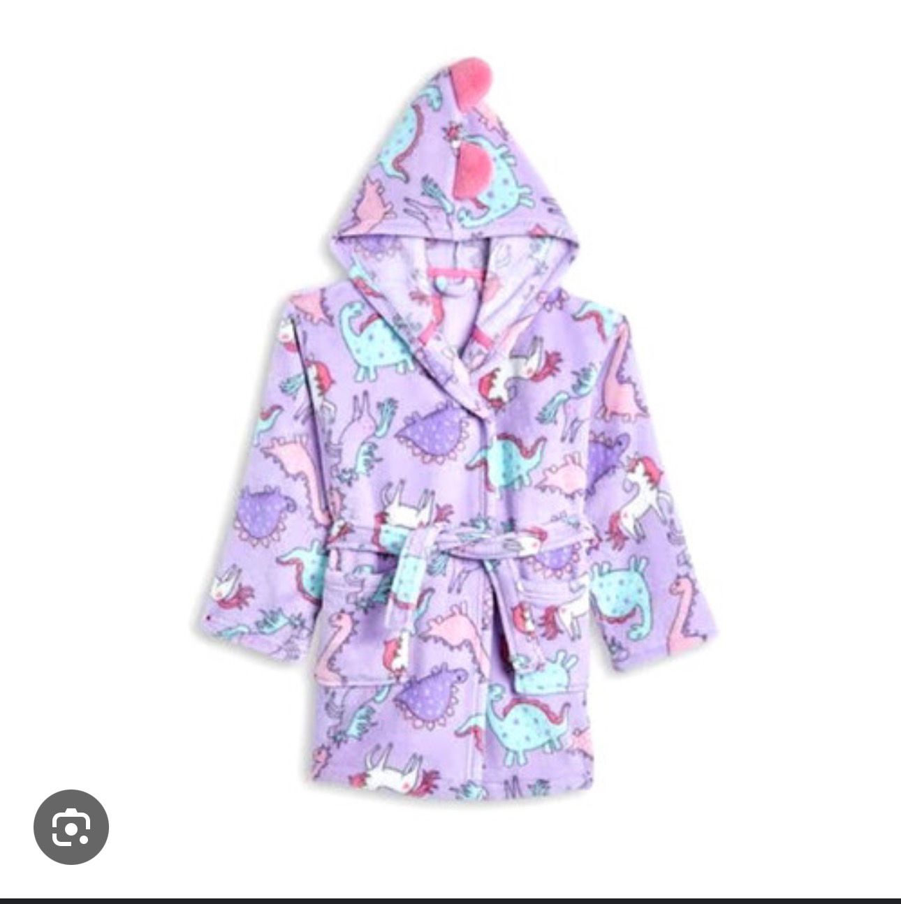 KIDS PURPLE DINO DRESSION GOWN