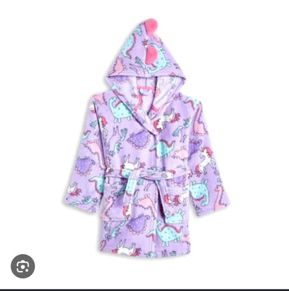 KIDS PURPLE DINO DRESSION GOWN