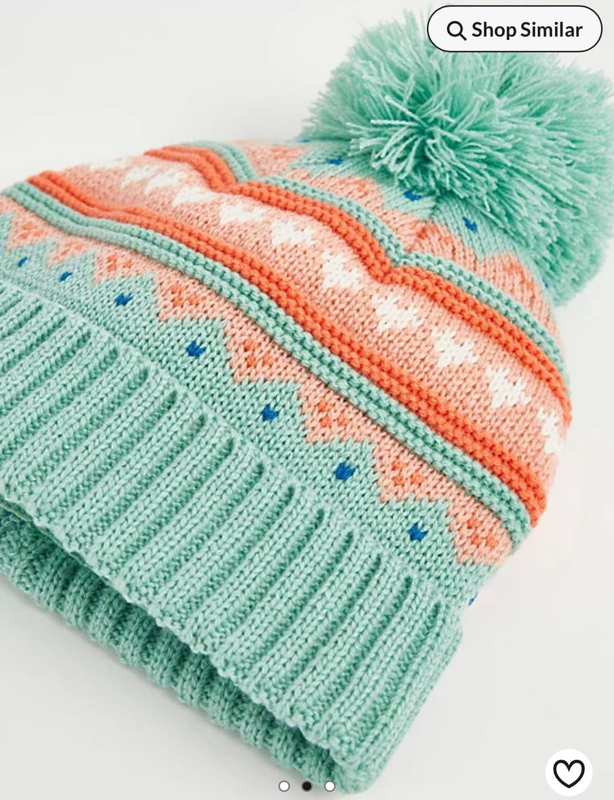 GEORGE FAIRISLE BOBBLE HAT AND MITTENS SET