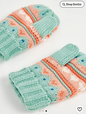 GEORGE FAIRISLE BOBBLE HAT AND MITTENS SET