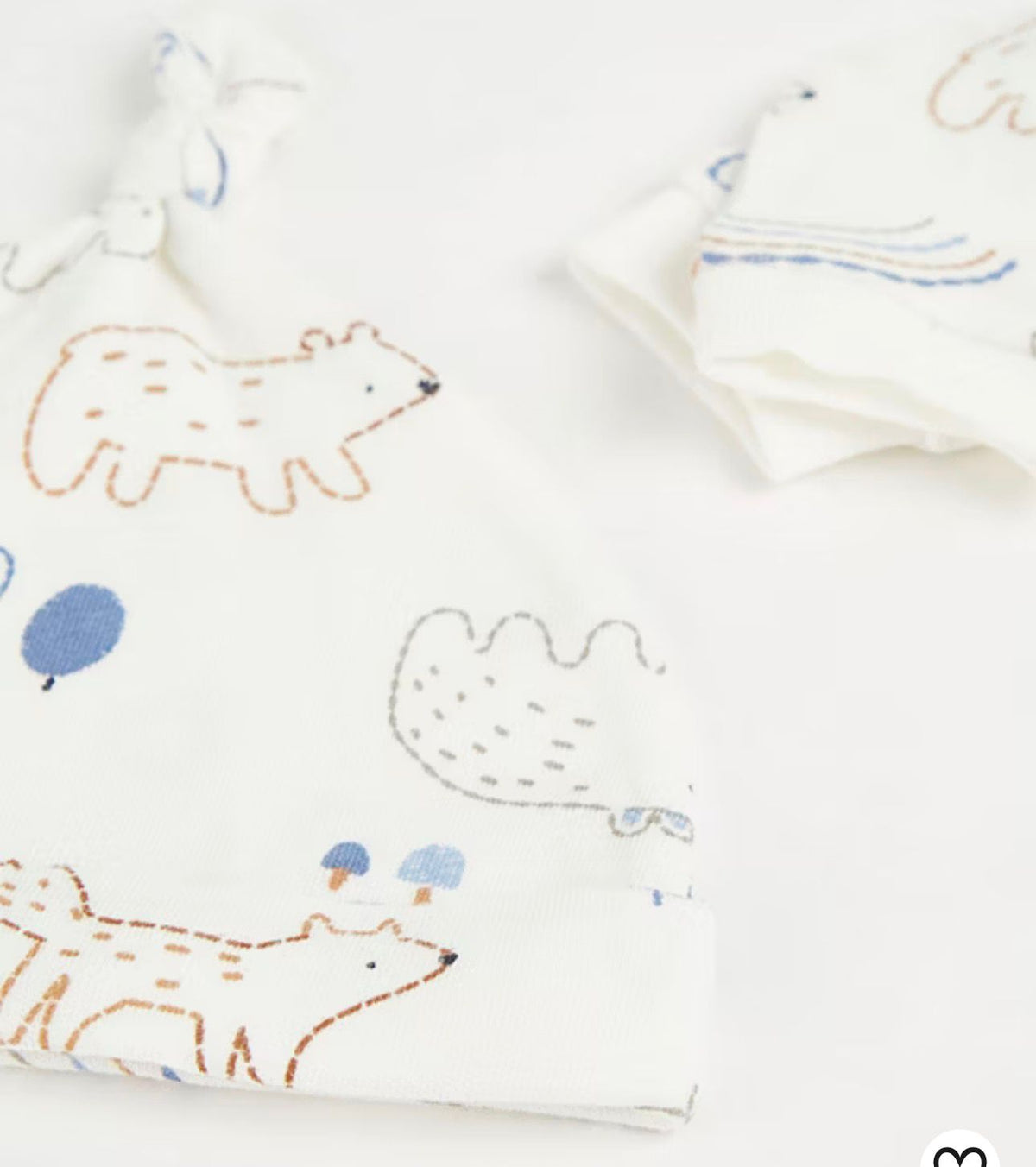 WOODLAND CREATURE HAT AND SCRATCH MITTS PACK OF 2