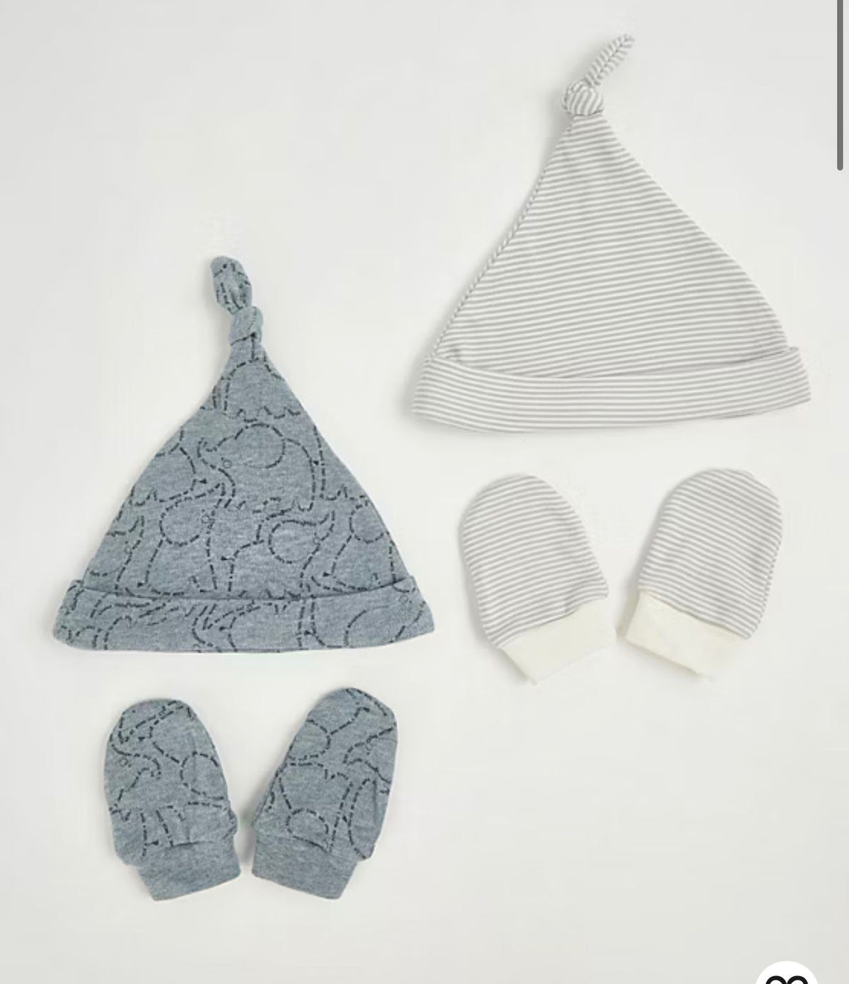 GEORGE ELEPHANT HAT AND SCRATCH MITTS PACK OF 2