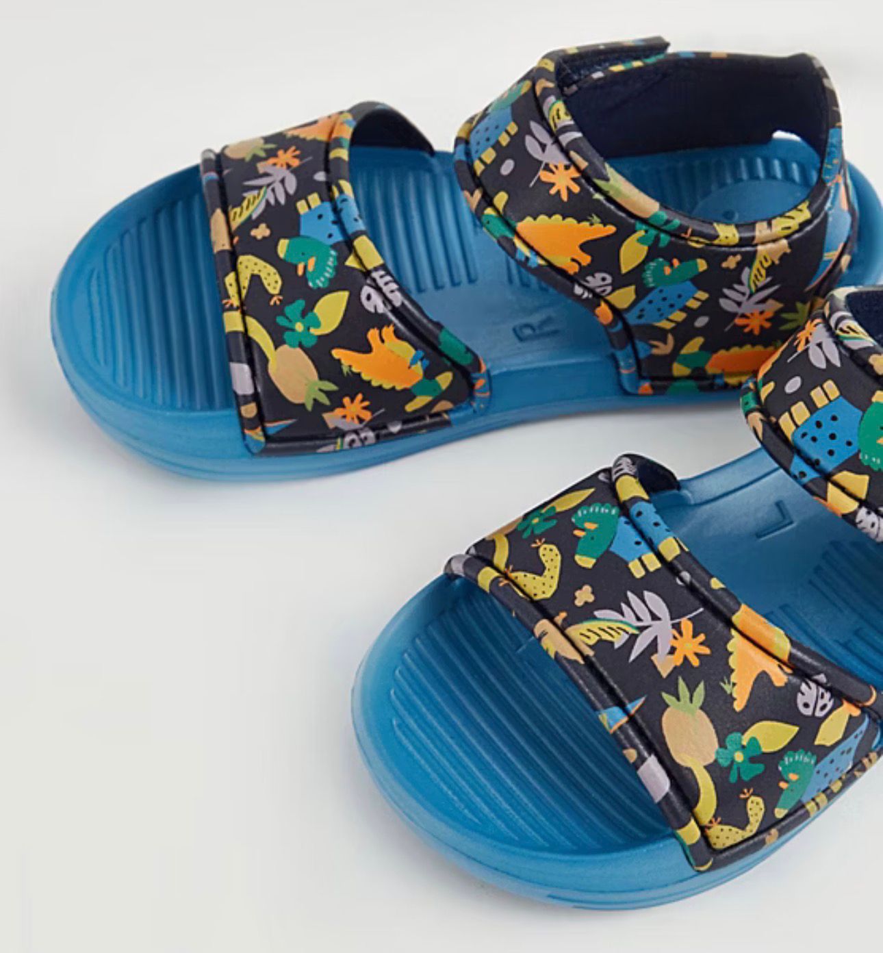 GEORGE BLUE DINOSAUR STRAP SANDALS