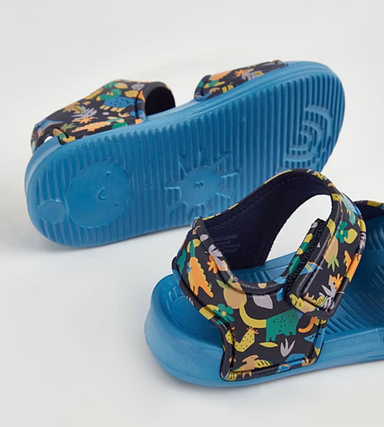 GEORGE BLUE DINOSAUR STRAP SANDALS