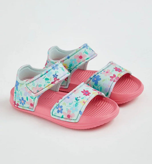 GEORGE PINK FLORAL STRAP SANDALS