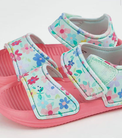 GEORGE PINK FLORAL STRAP SANDALS