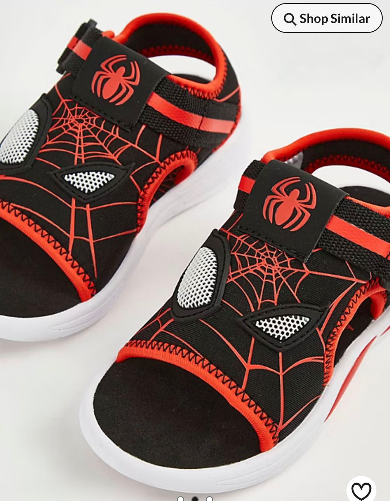 GEORGE MARVEL SPIDER MAN BLACK TREKKER SANDALS