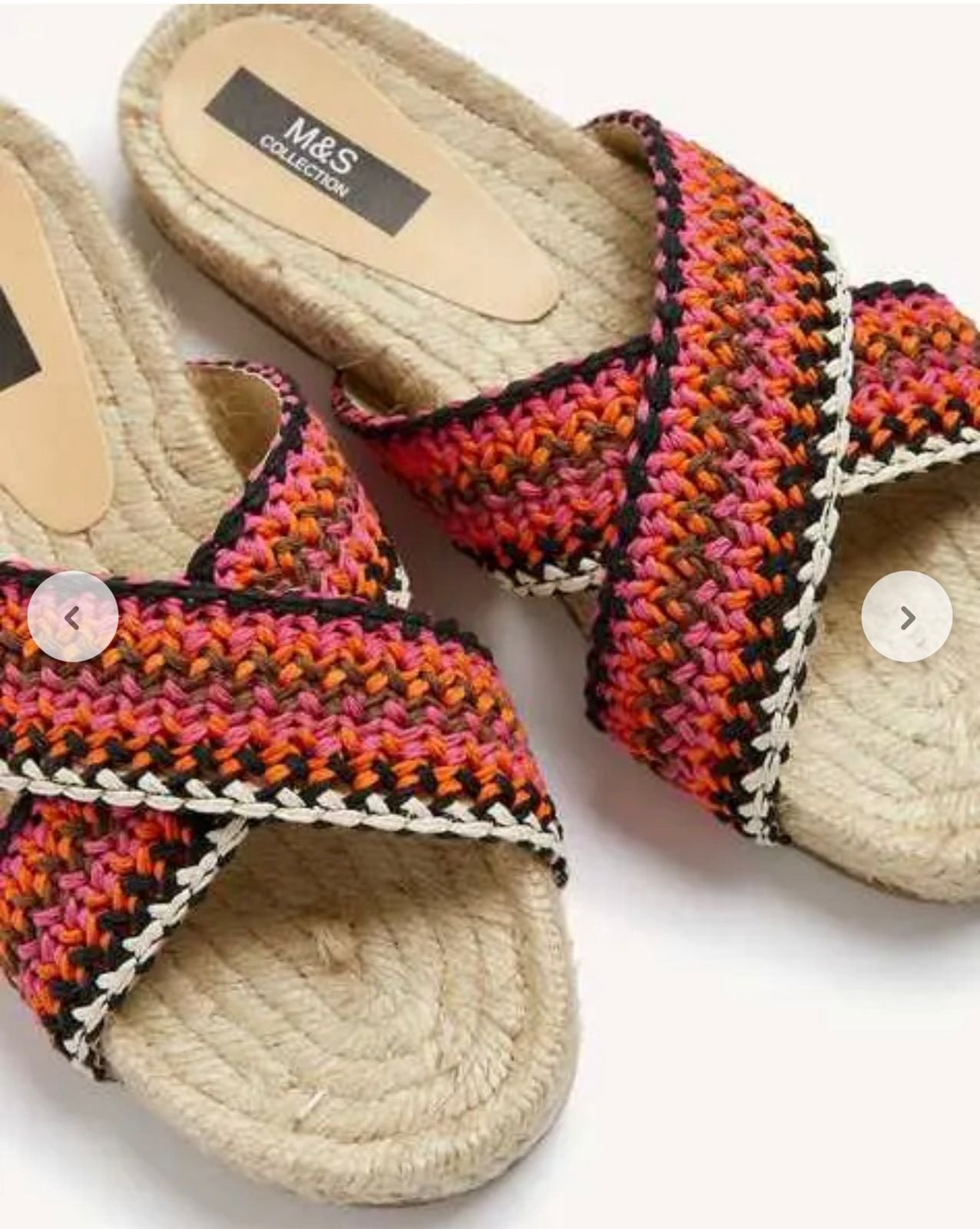 M&S CRISS CROSS STRAP SLIPERS