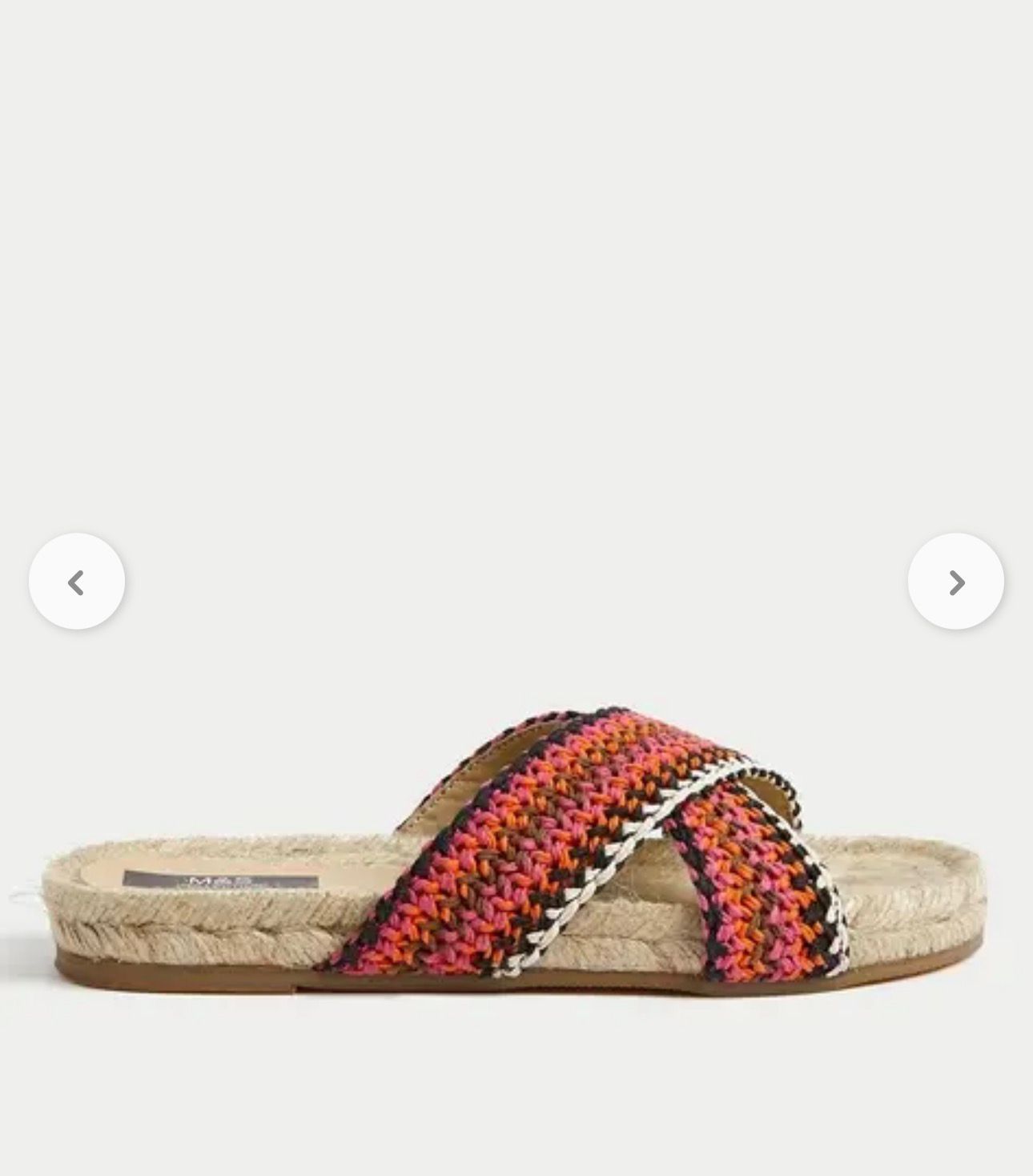 M&S CRISS CROSS STRAP SLIPERS