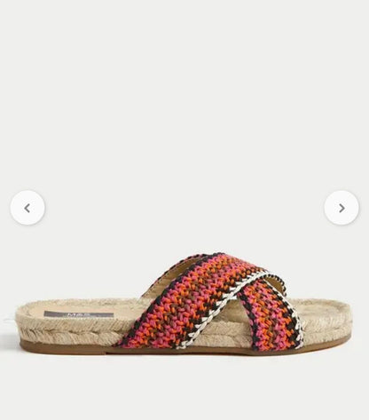 M&S CRISS CROSS STRAP SLIPERS