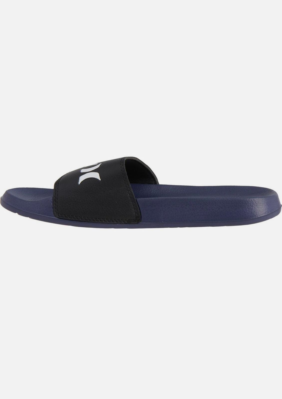 HURLEY MENS BLACK AND NAVY CUSHIONED  SLIDE