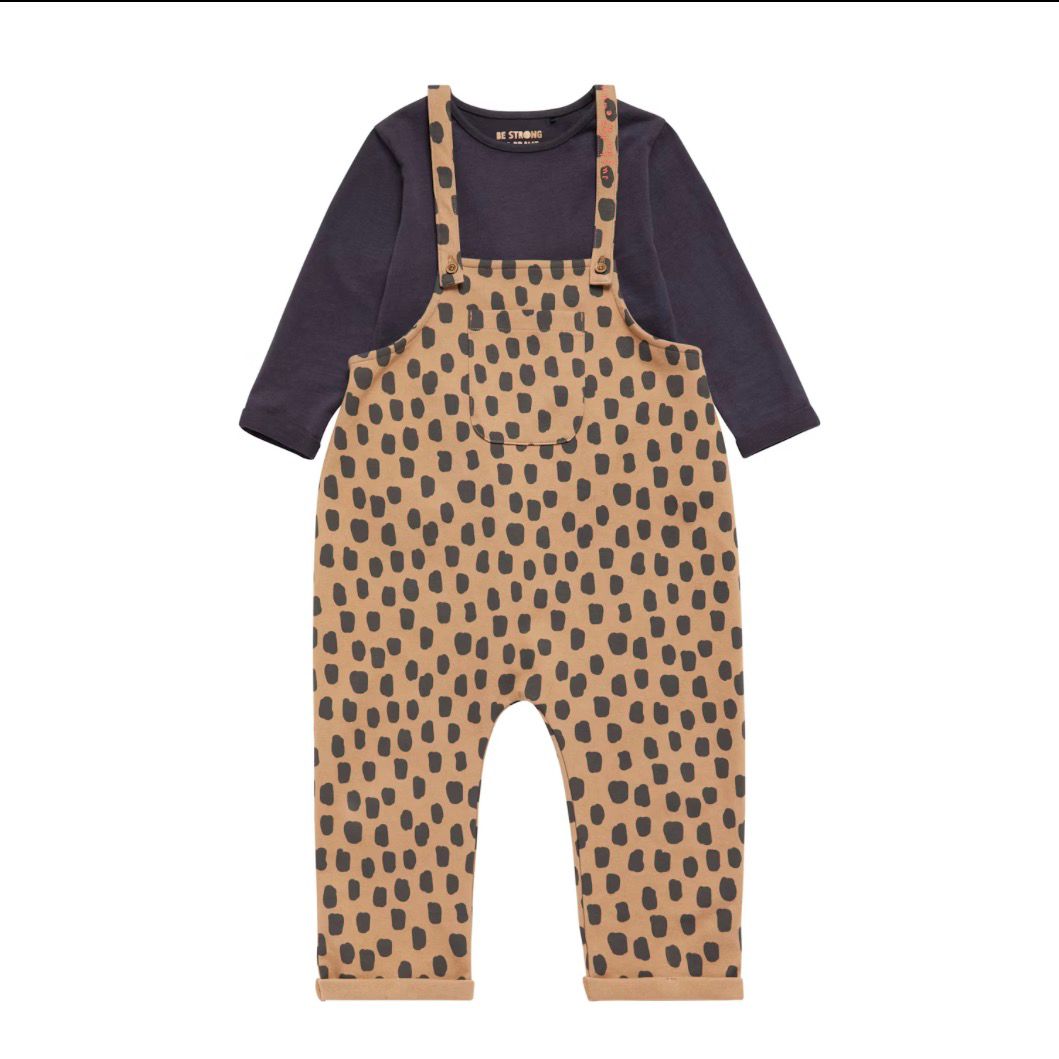 GEROGE ALESHA DIXON SPOT PRINT DUNGAREE AND TOP OUTFIT