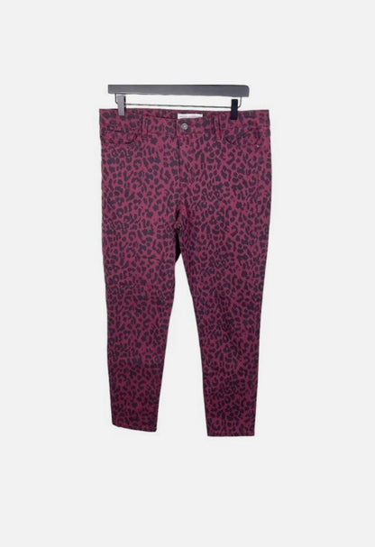NEXT LE0PARD PRINT  STRECH ANKLE SKINNY JEANS