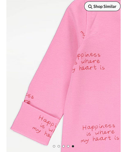 GEORGE HEART 2 WAY ZIP FASTENING SLEEPSUITS PACK OF 3