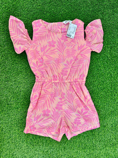 H&M PINK FLORAL PLAYSUIT