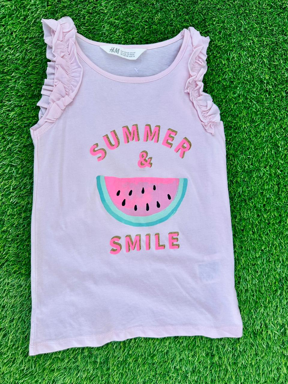 H&M PRINTED JERSEY TOP