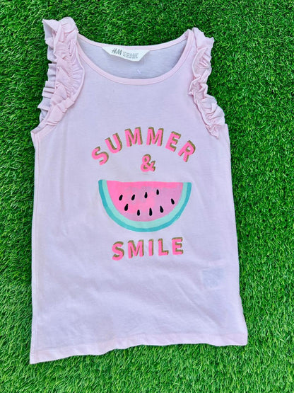 H&M PRINTED JERSEY TOP