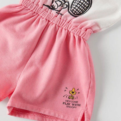ZARA PINK SNOOPY PEANUTS PLUSH PLAYSUIT