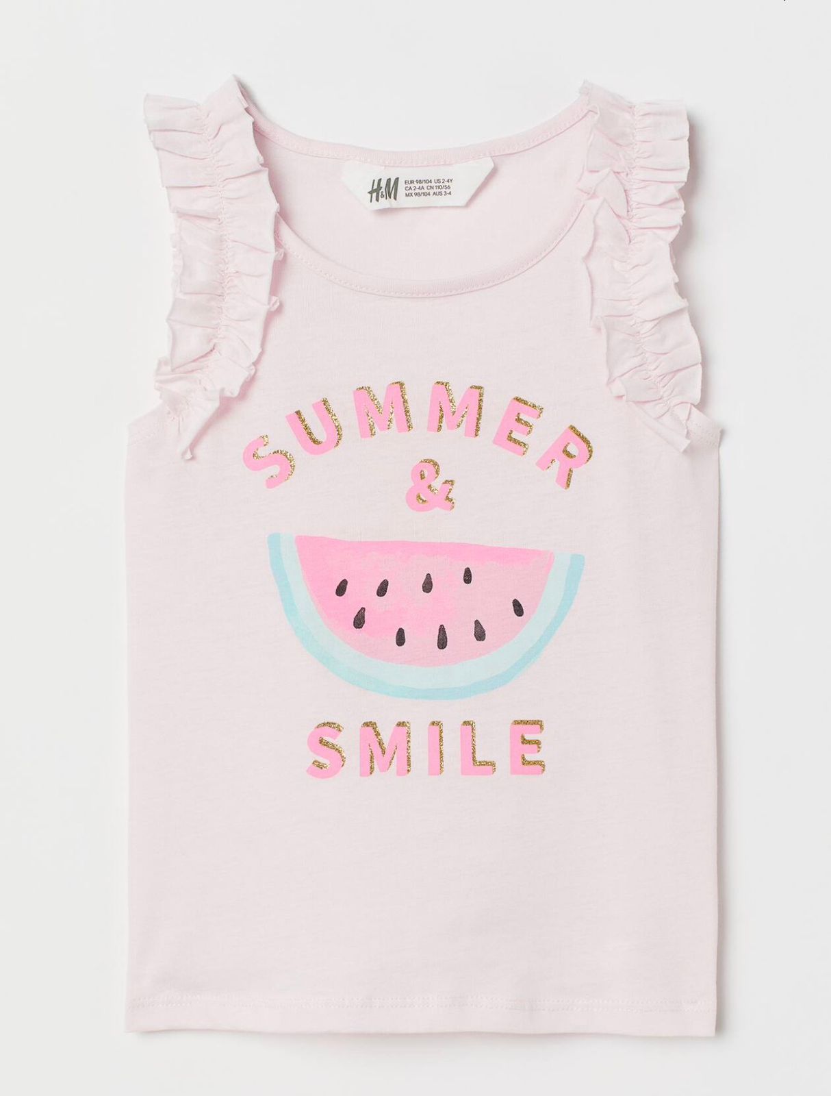 H&M PRINTED JERSEY TOP